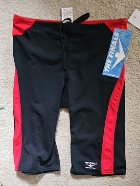 The Finals Men's Black + Red Swim Jammers